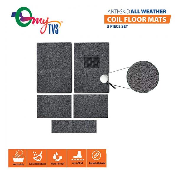 Mytvs CFM-1 Anti Skid Coil Floor Mats - Black +...