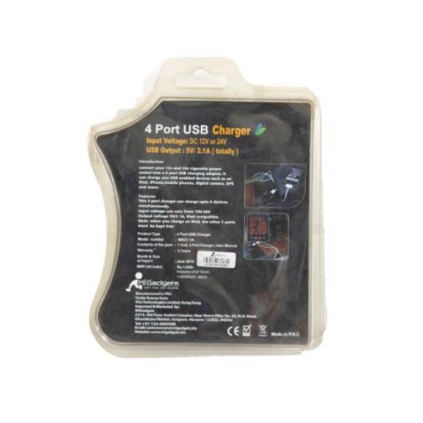 Autogadgets 4 Port USB Charger